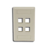 Hubbell IFP14 IFP Single Gang Wall Plate - 4 Ports